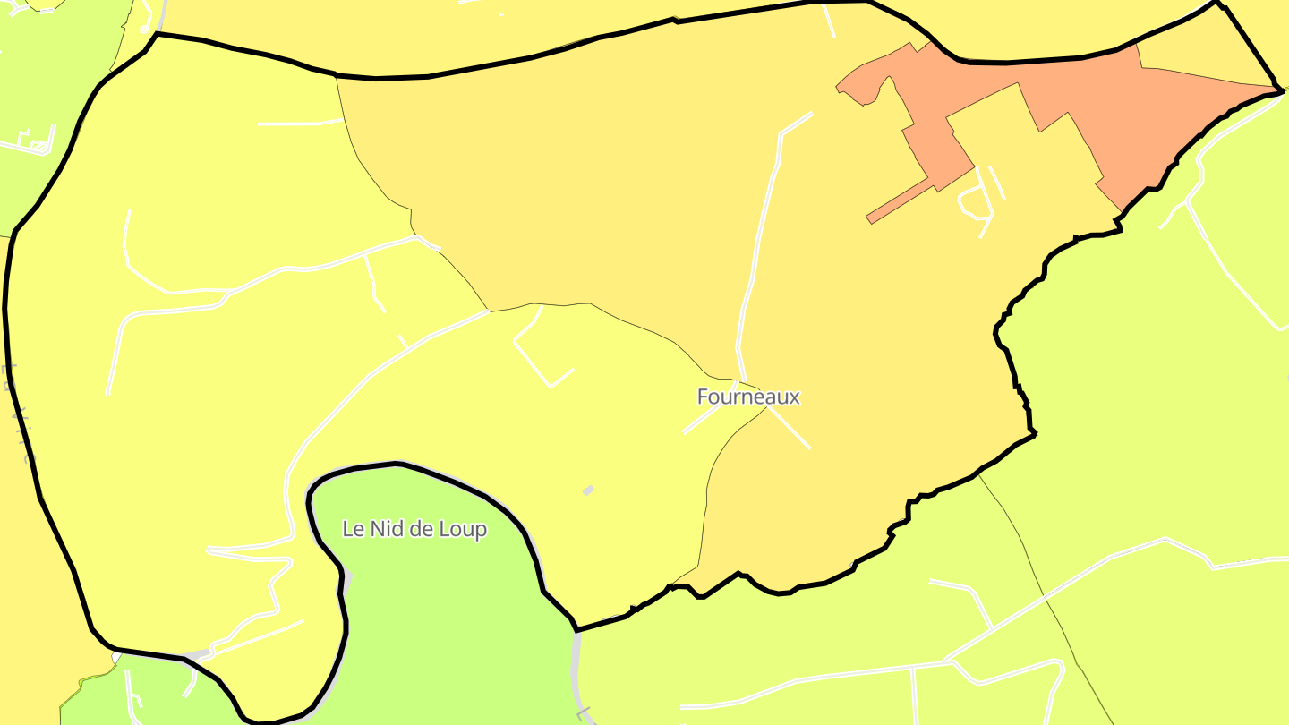 Carte des prix de l'immobilier Fourneaux
