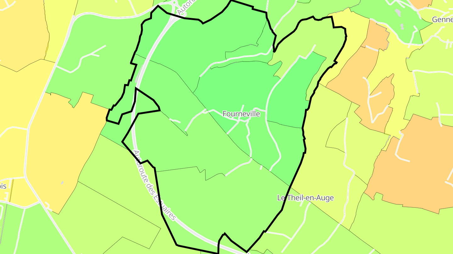 Carte des prix de l'immobilier Fourneville