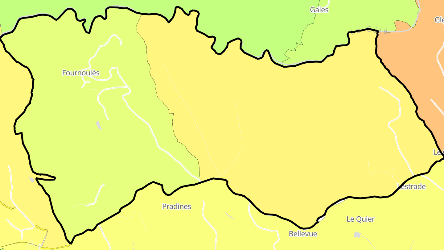 Carte des prix de l'immobilier Fournoulès