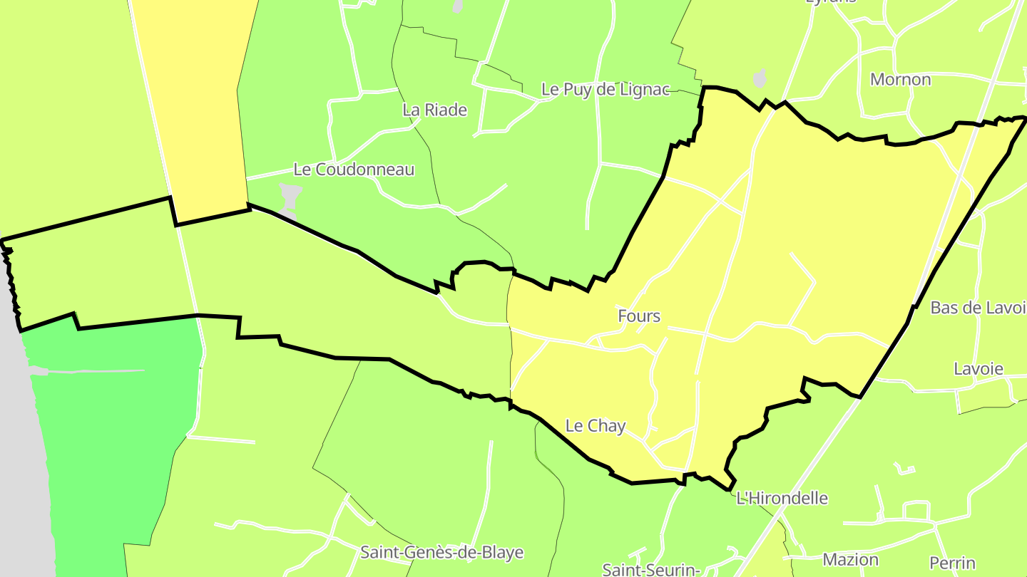 Carte des prix de l'immobilier Fours