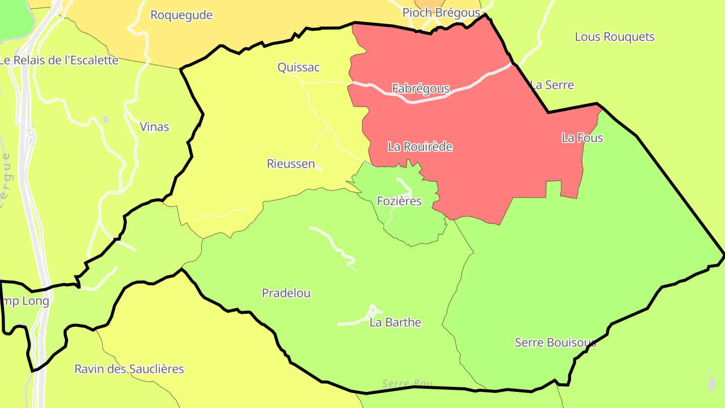 Carte des prix de l'immobilier Fozières