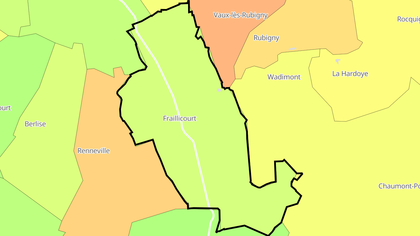 Carte des prix de l'immobilier Fraillicourt