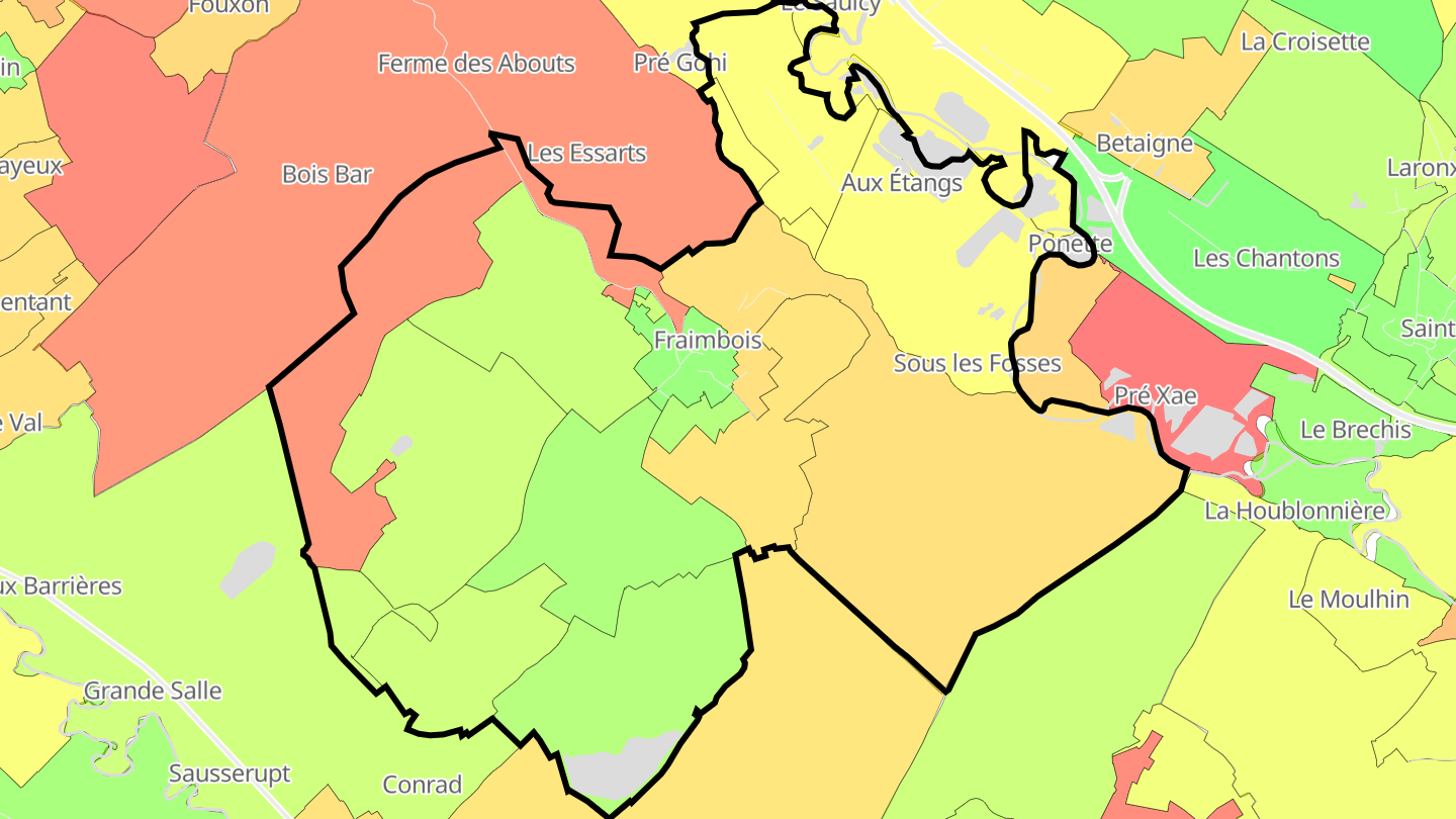 Carte des prix de l'immobilier Fraimbois