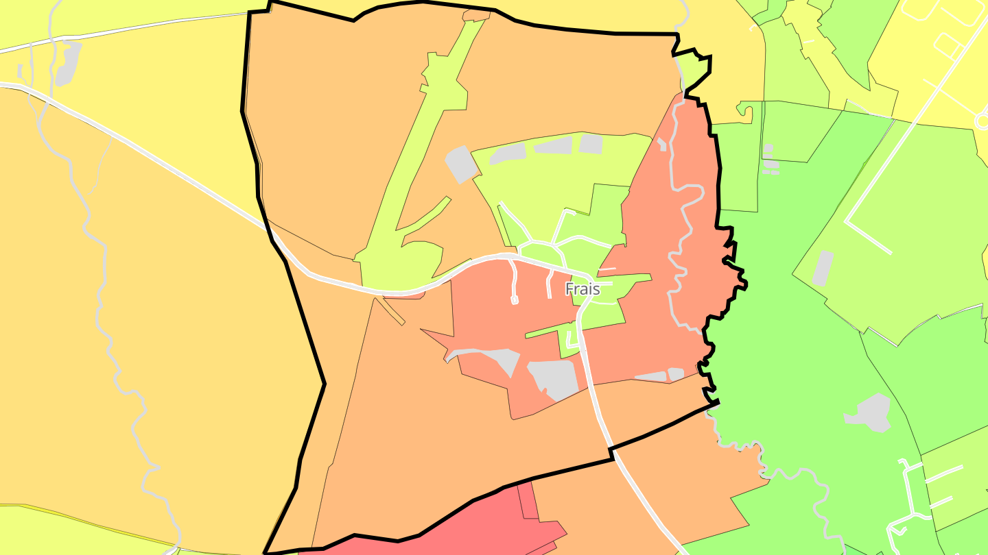 Carte des prix de l'immobilier Frais