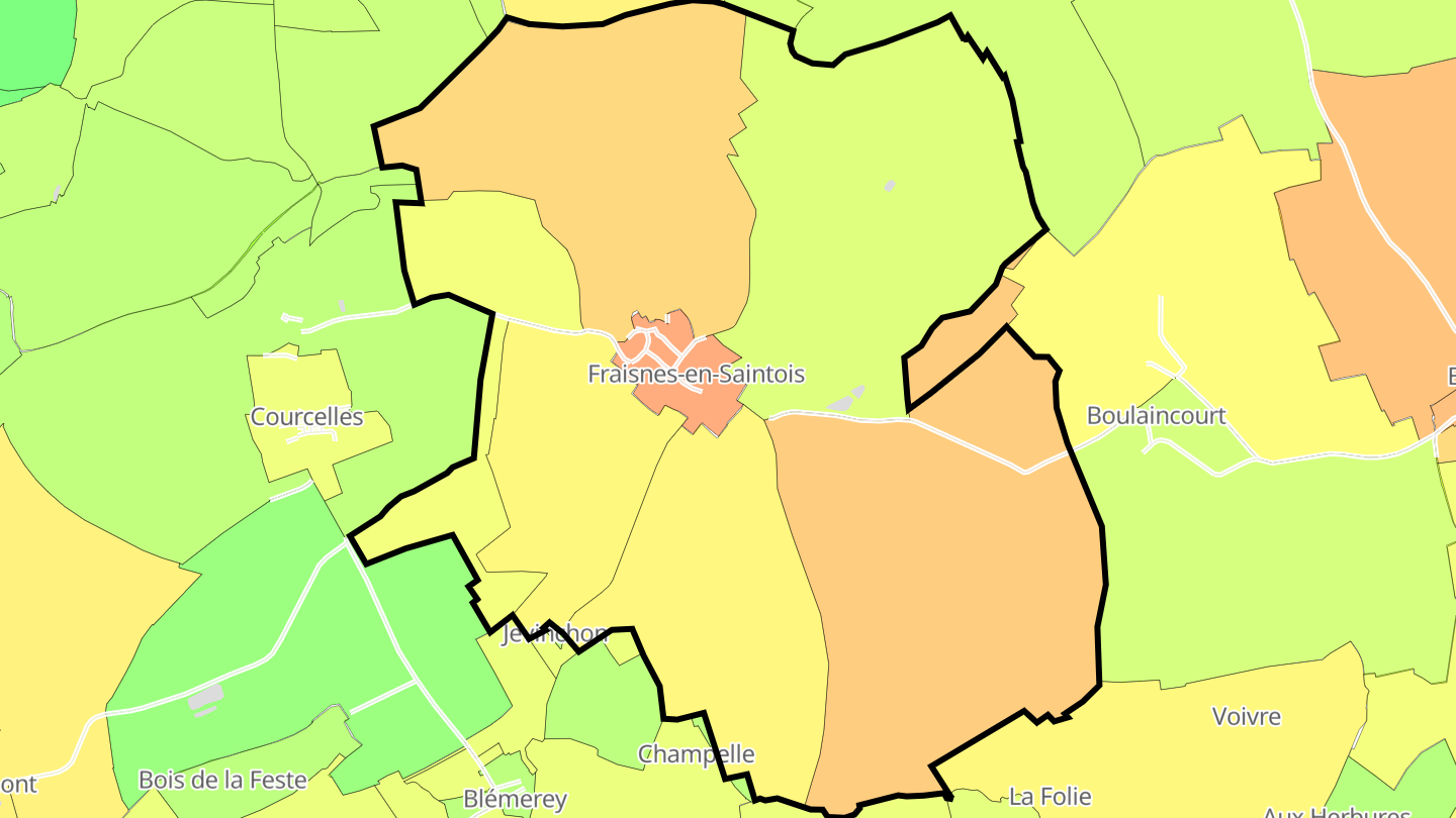Carte des prix de l'immobilier Fraisnes-en-Saintois