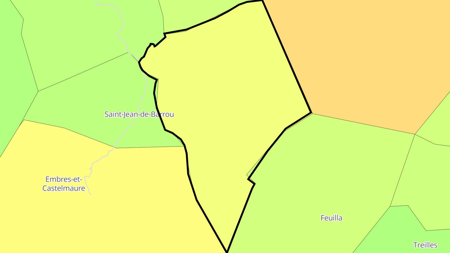 Carte des prix de l'immobilier Fraissé-des-Corbières