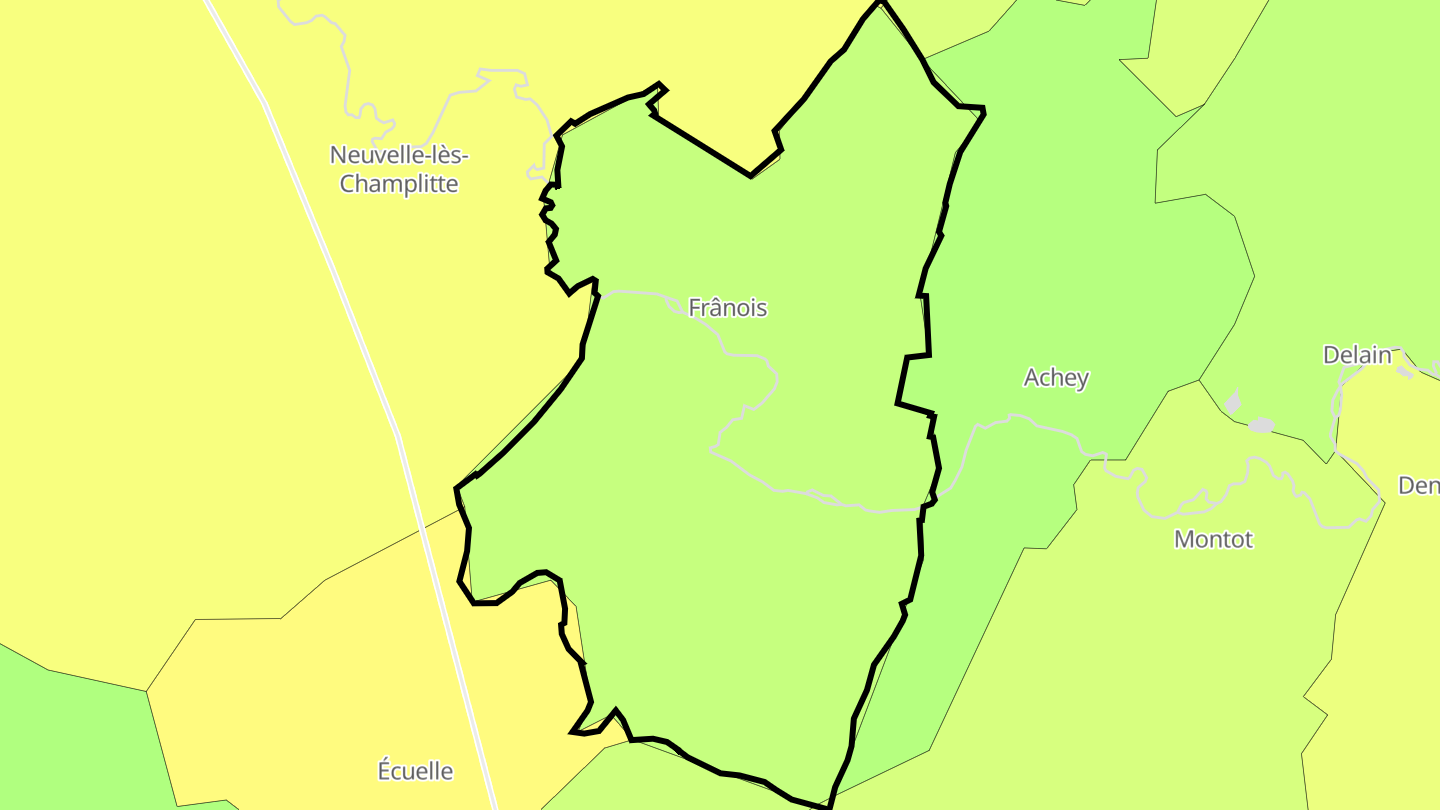 Carte des prix de l'immobilier Framont