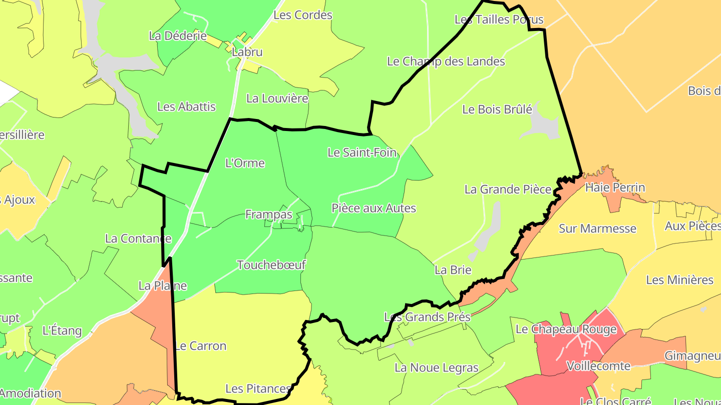 Carte des prix de l'immobilier Frampas