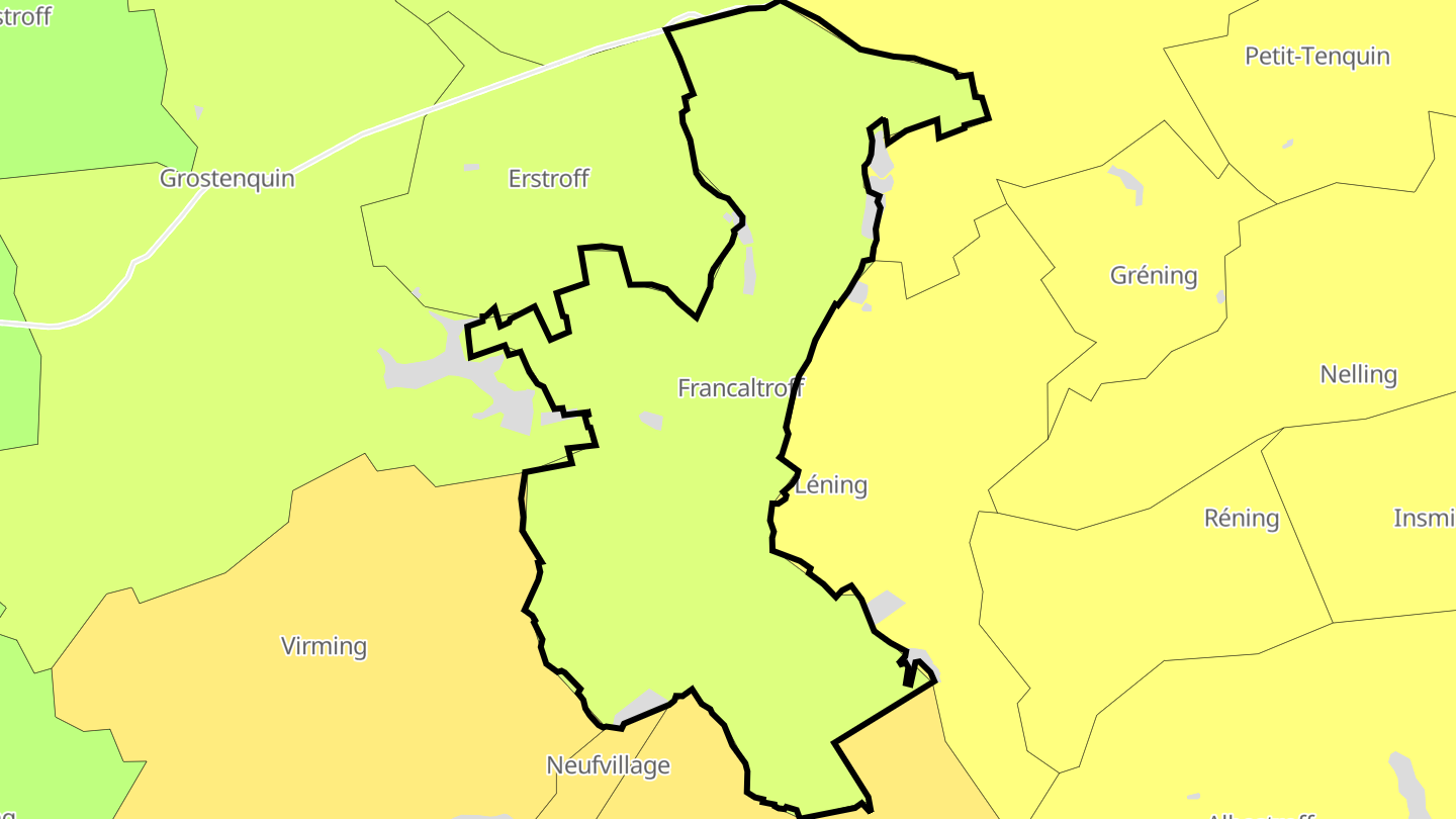 Carte des prix de l'immobilier Francaltroff