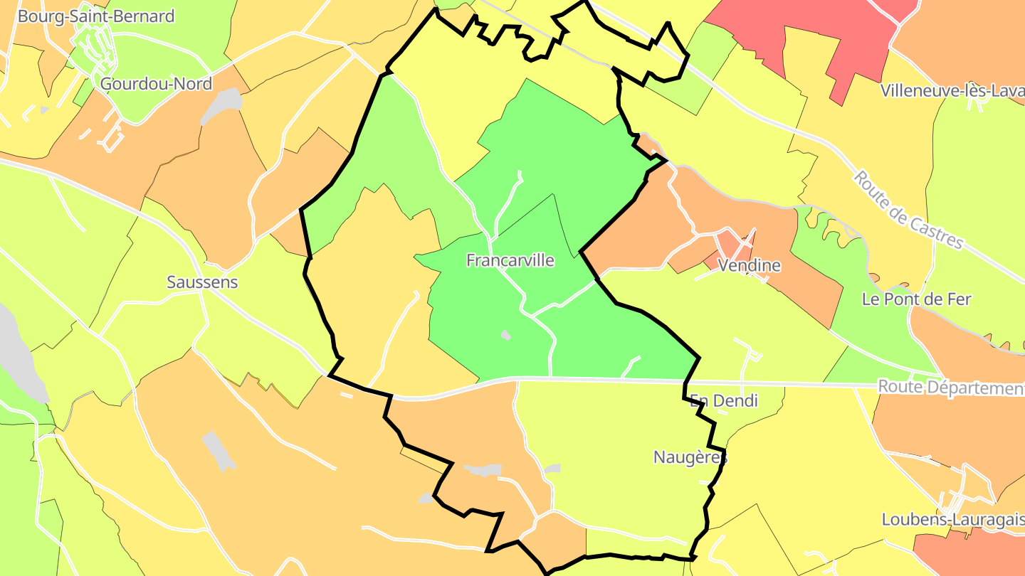 Carte des prix de l'immobilier Francarville