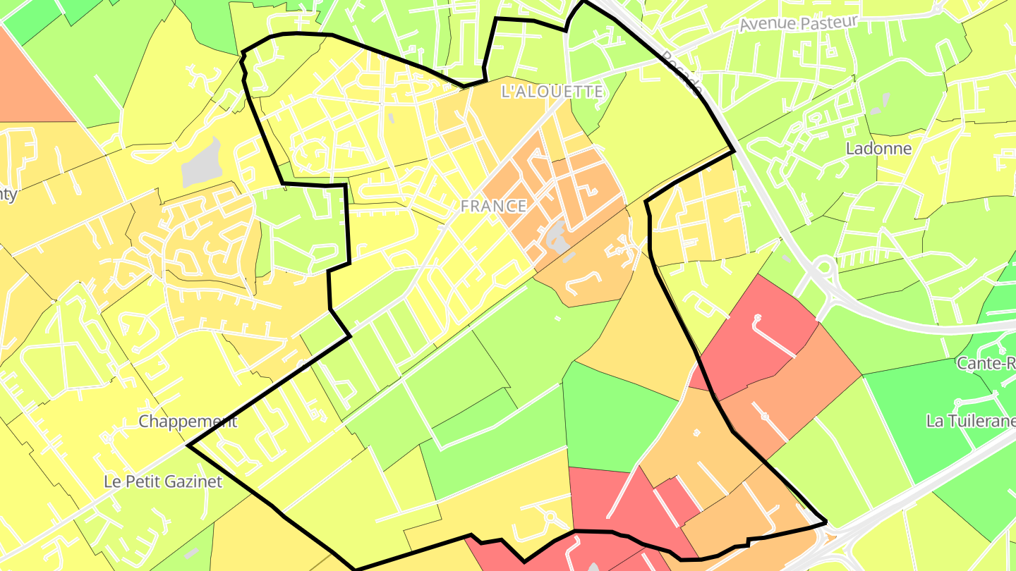 Carte des prix de l'immobilier France Alouette