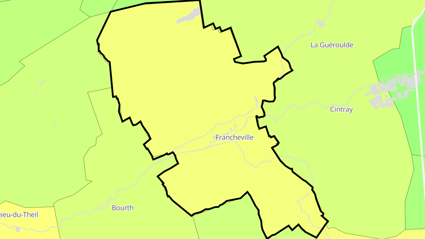 Carte des prix de l'immobilier Francheville
