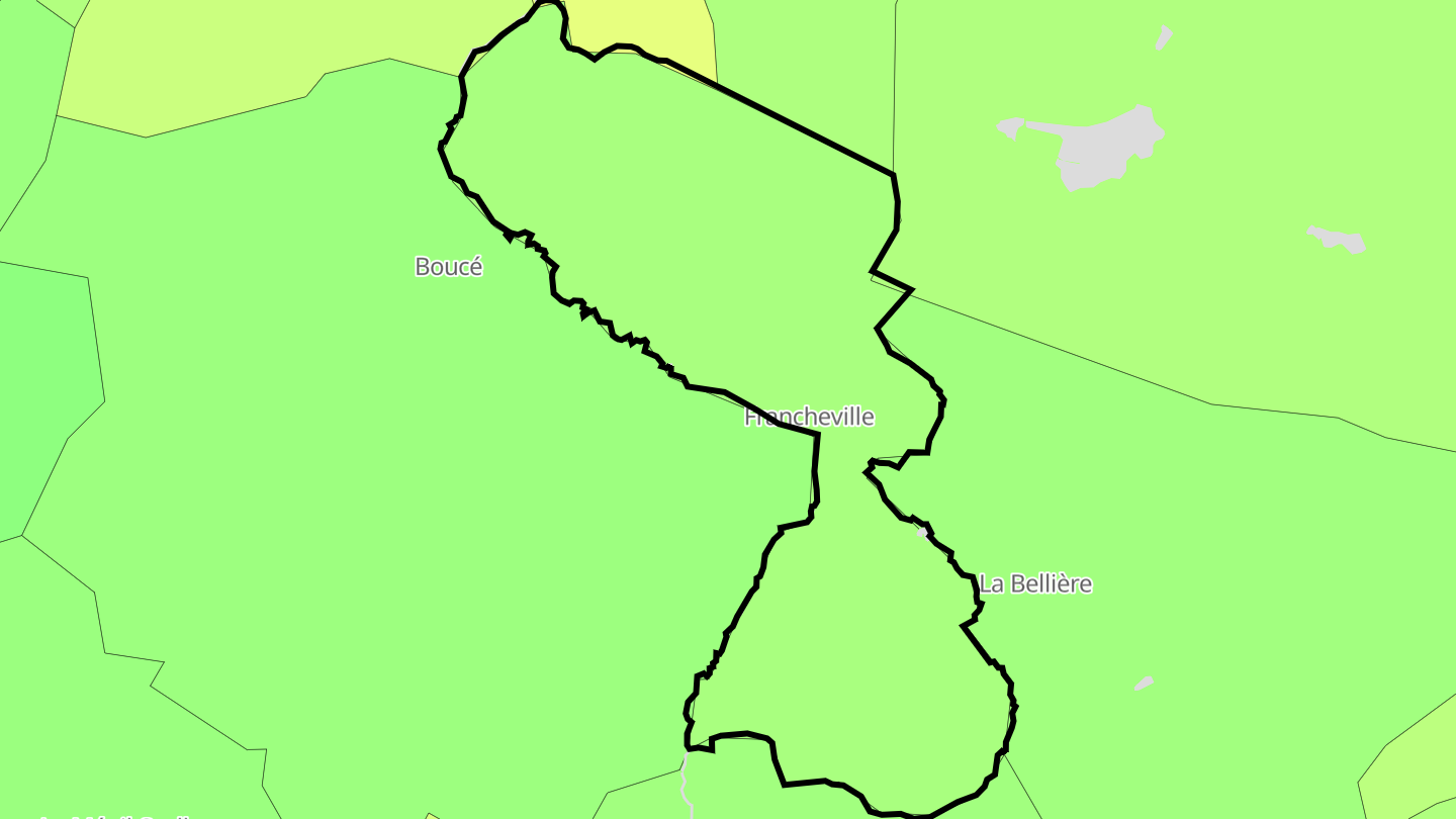 Carte des prix de l'immobilier Francheville
