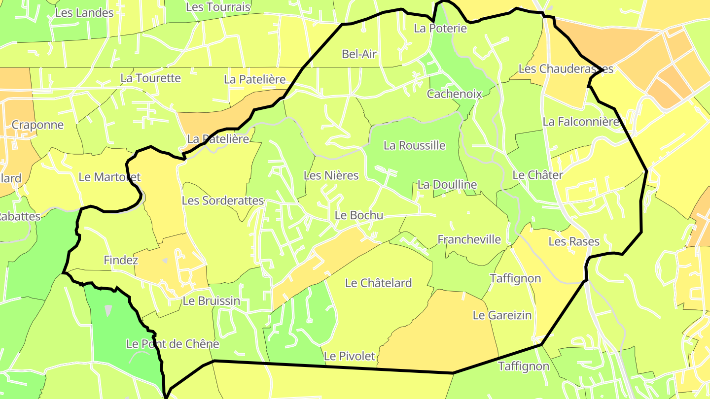 Carte des prix de l'immobilier Francheville