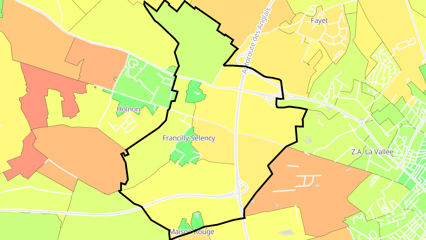 Carte des prix de l'immobilier Francilly-Selency