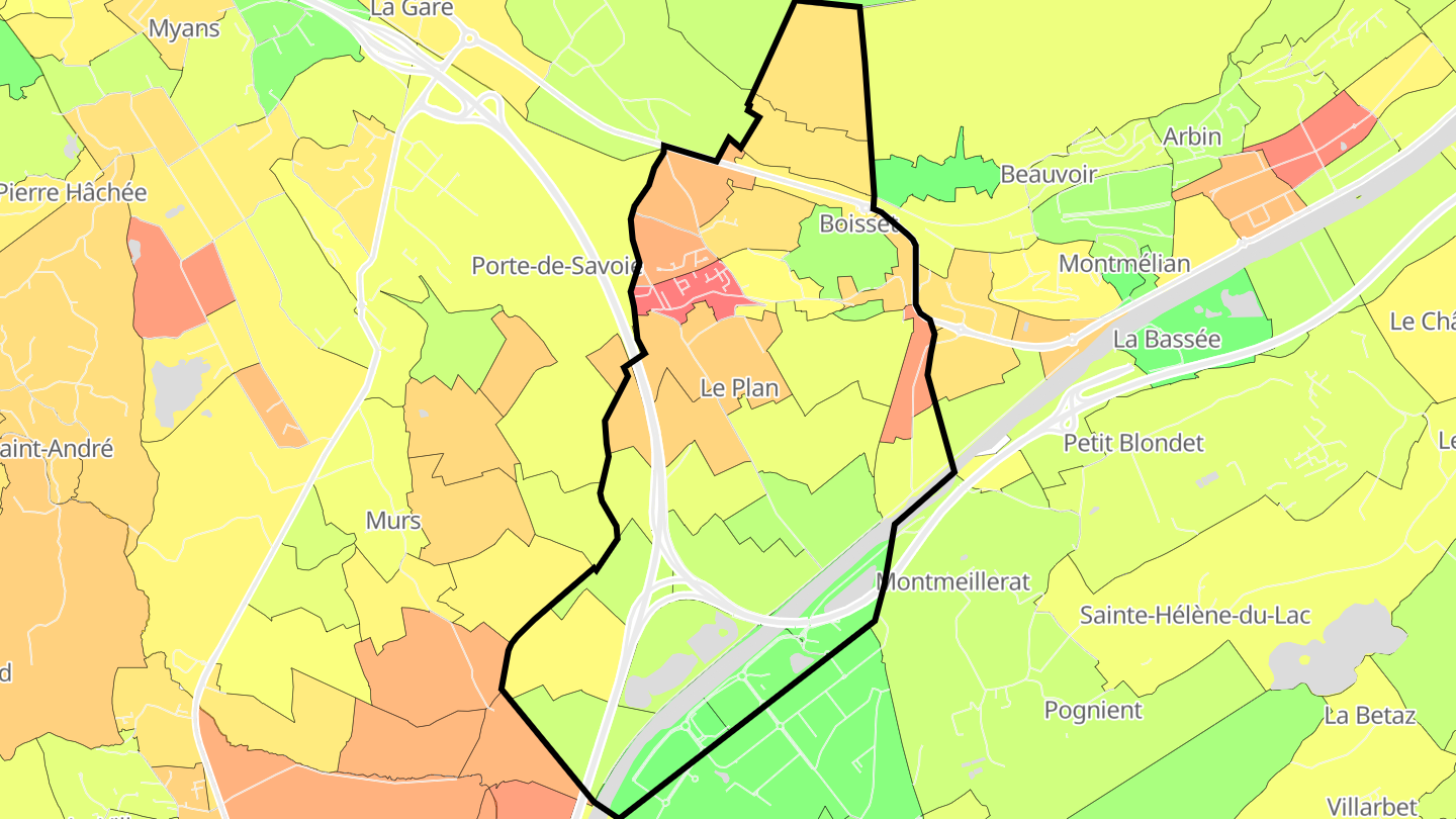 Carte des prix de l'immobilier Francin