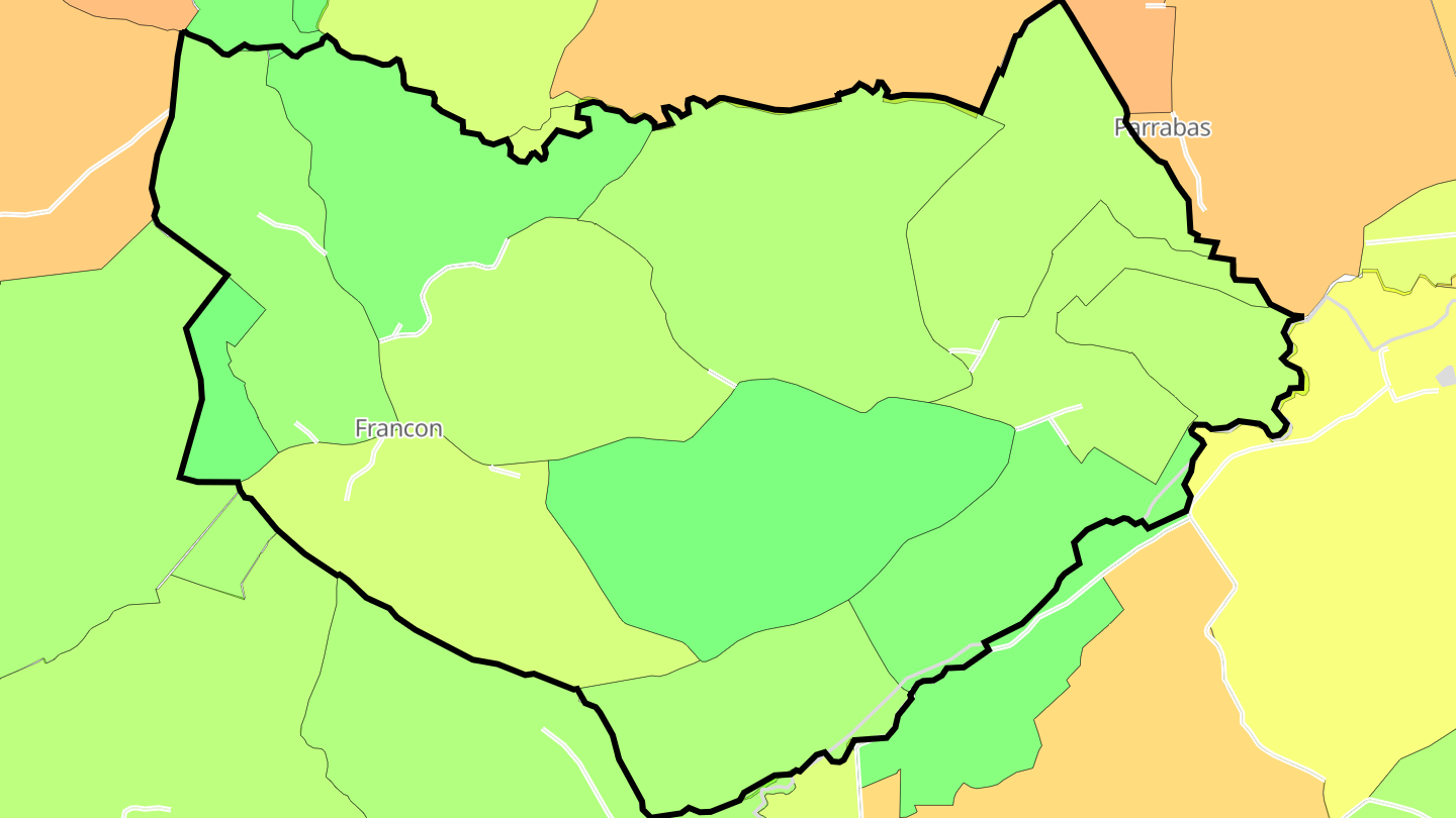 Carte des prix de l'immobilier Francon