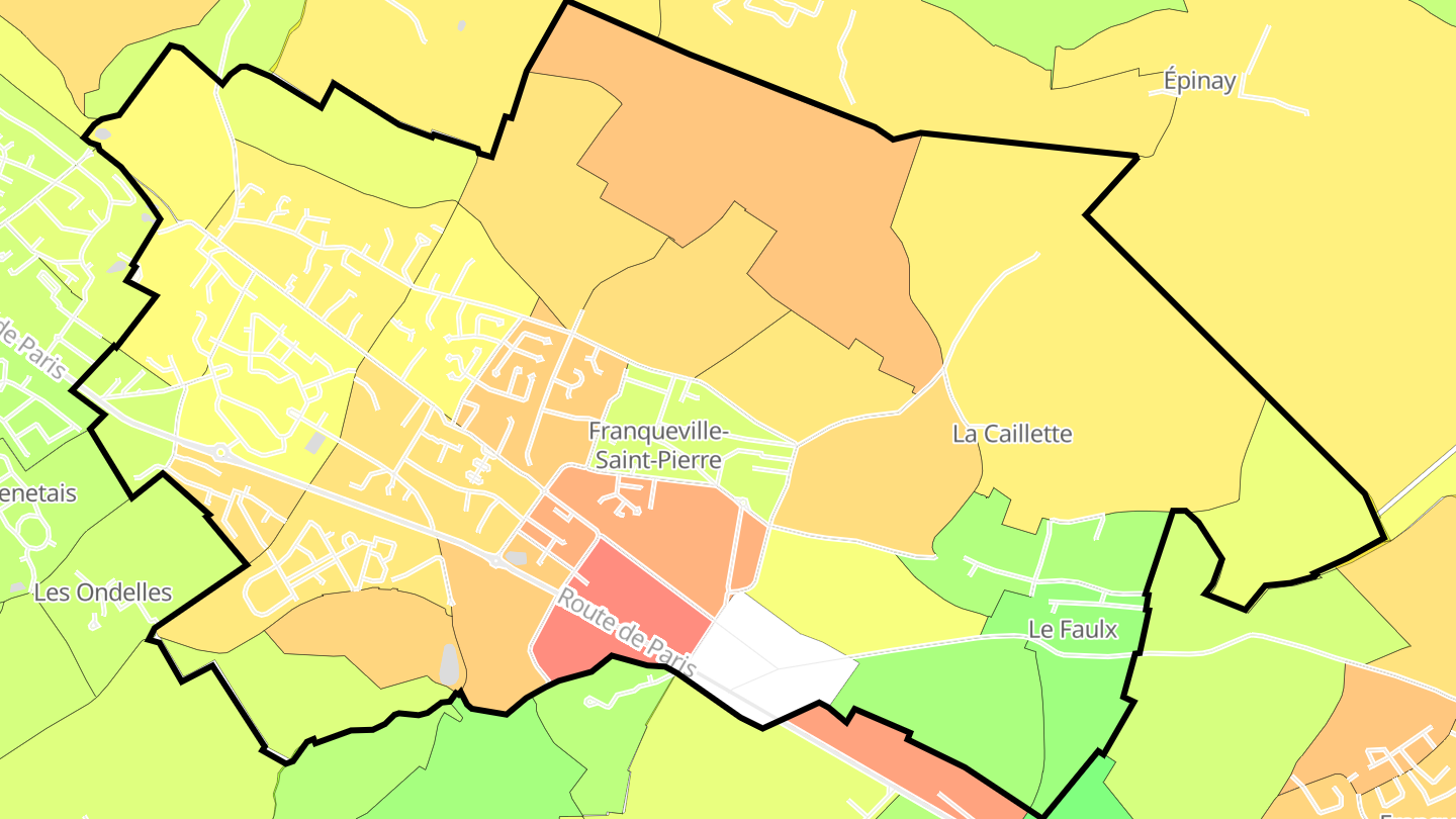Carte des prix de l'immobilier Franqueville-Saint-Pierre