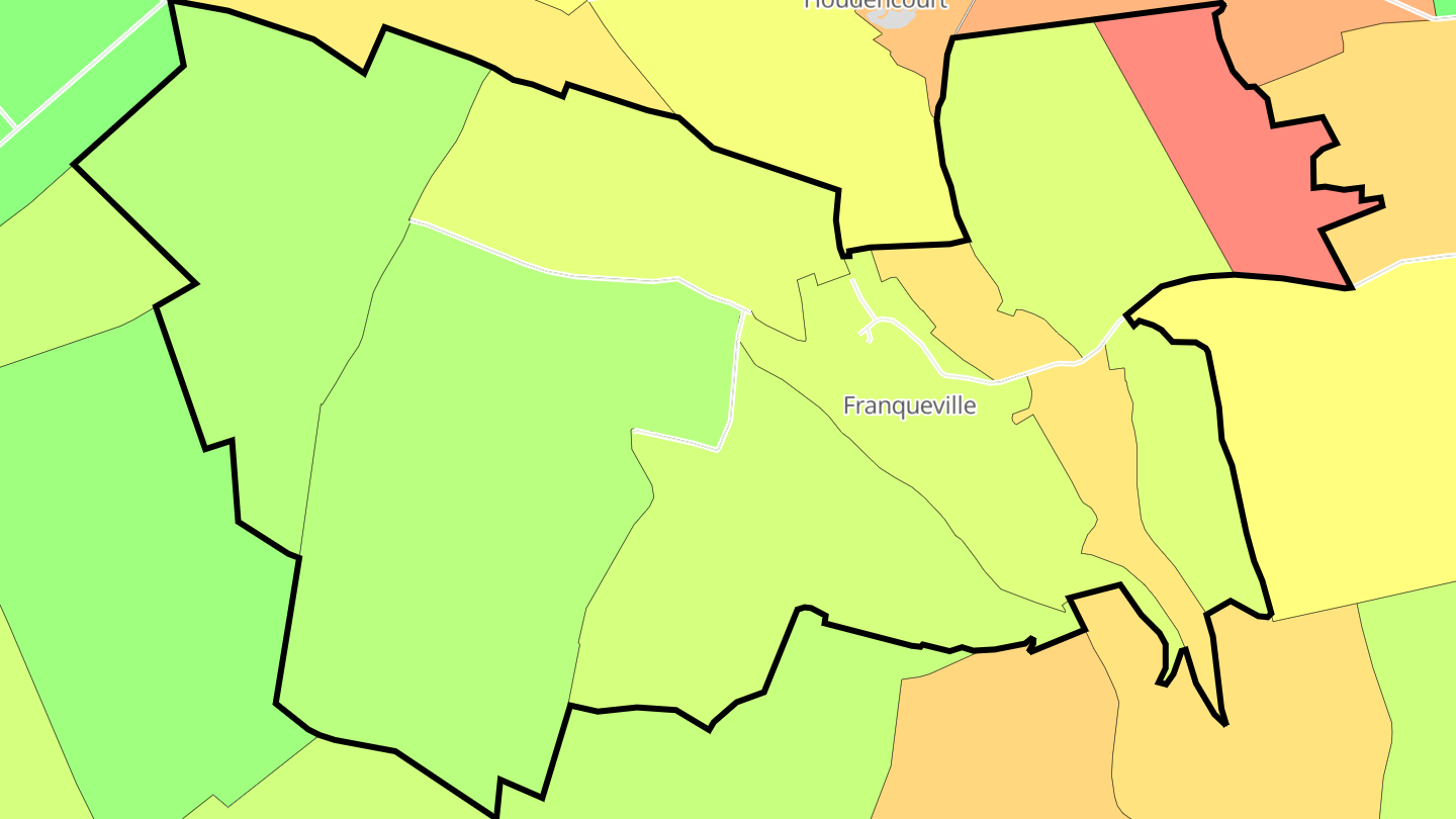 Carte des prix de l'immobilier Franqueville
