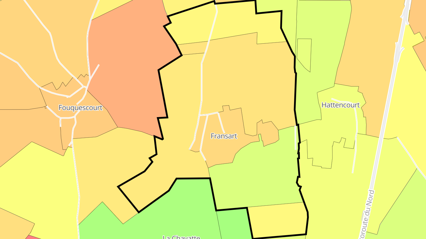 Carte des prix de l'immobilier Fransart