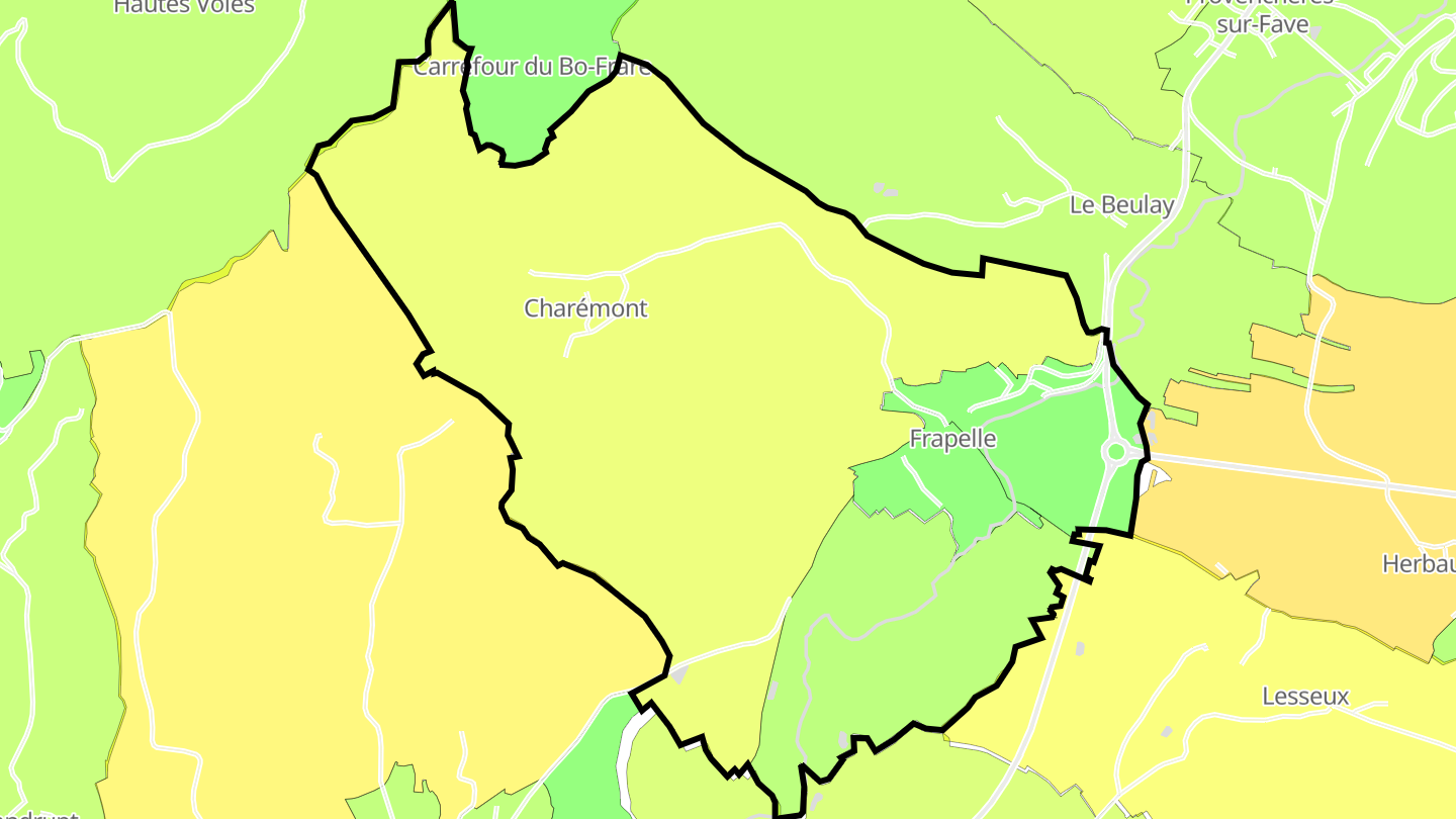 Carte des prix de l'immobilier Frapelle