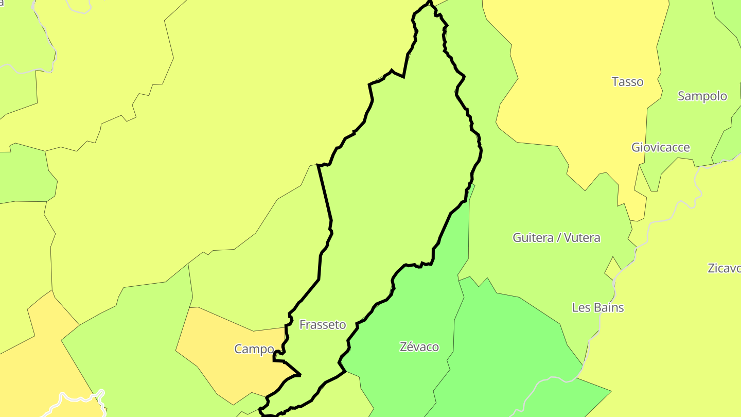 Carte des prix de l'immobilier Frasseto