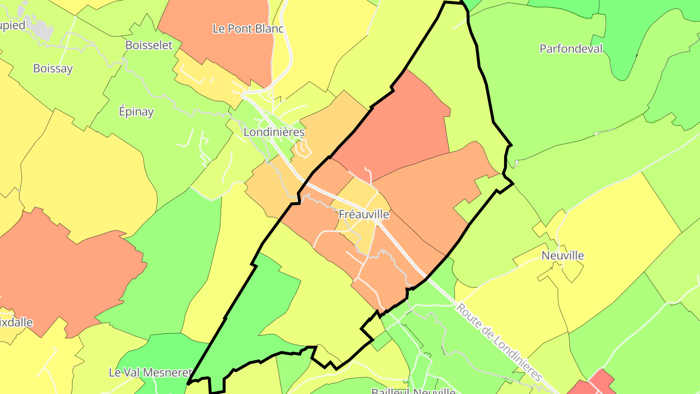 Carte des prix de l'immobilier Fréauville