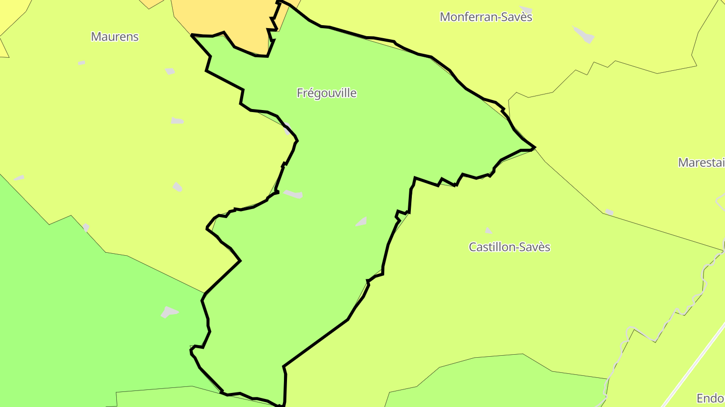 Carte des prix de l'immobilier Frégouville