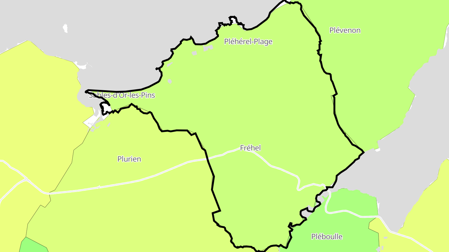 Carte des prix de l'immobilier Fréhel