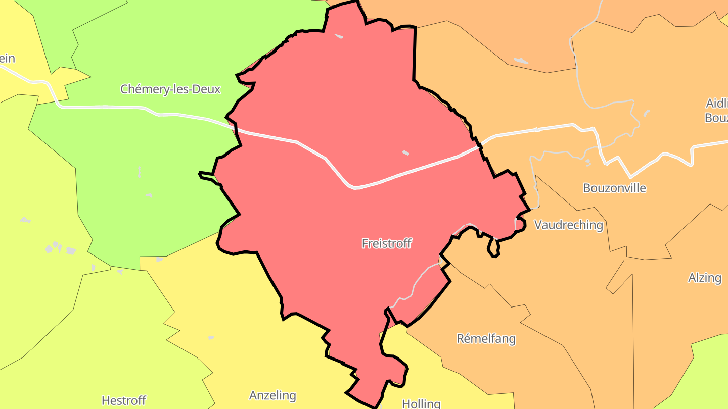 Carte des prix de l'immobilier Freistroff