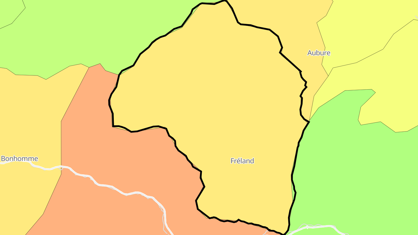 Carte des prix de l'immobilier Fréland