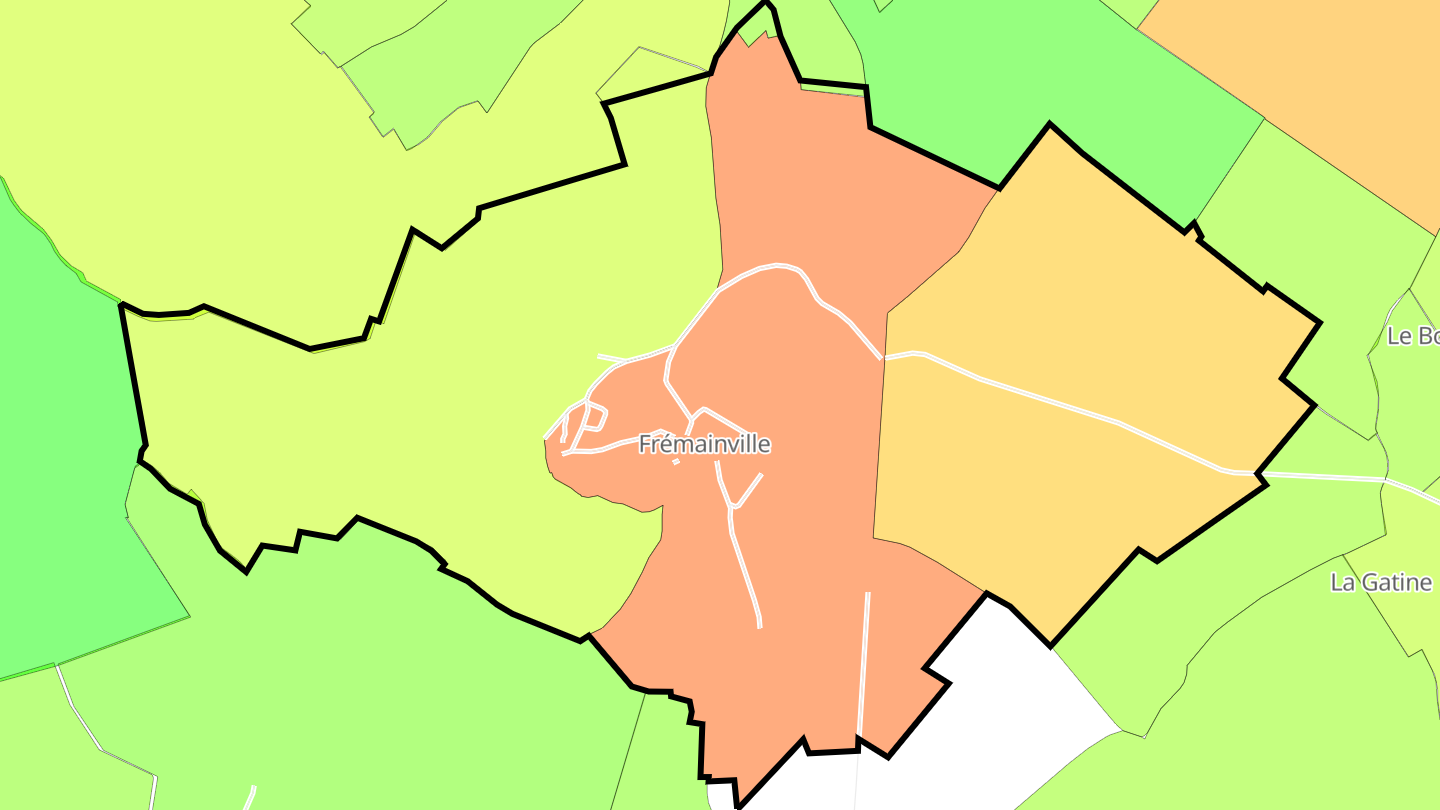 Carte des prix de l'immobilier Frémainville