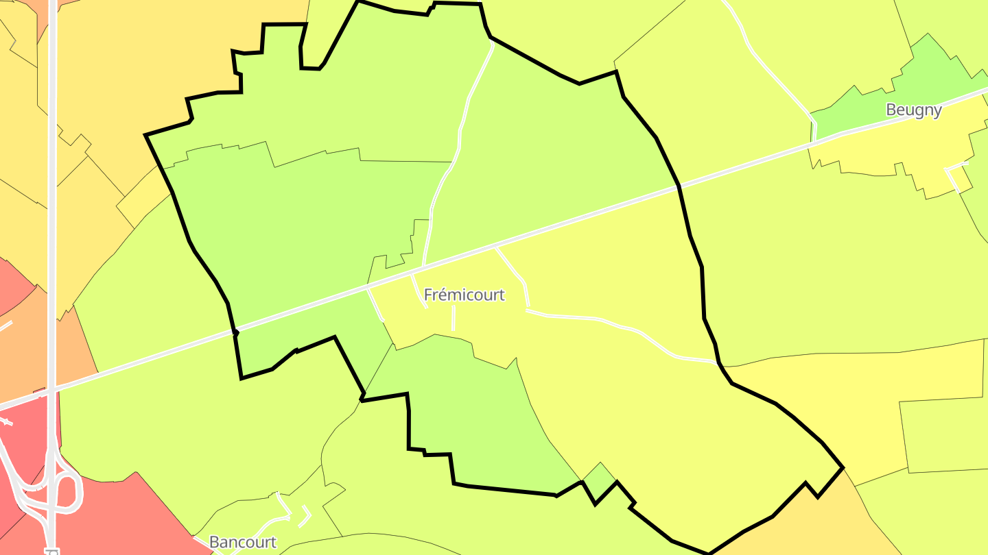 Carte des prix de l'immobilier Frémicourt