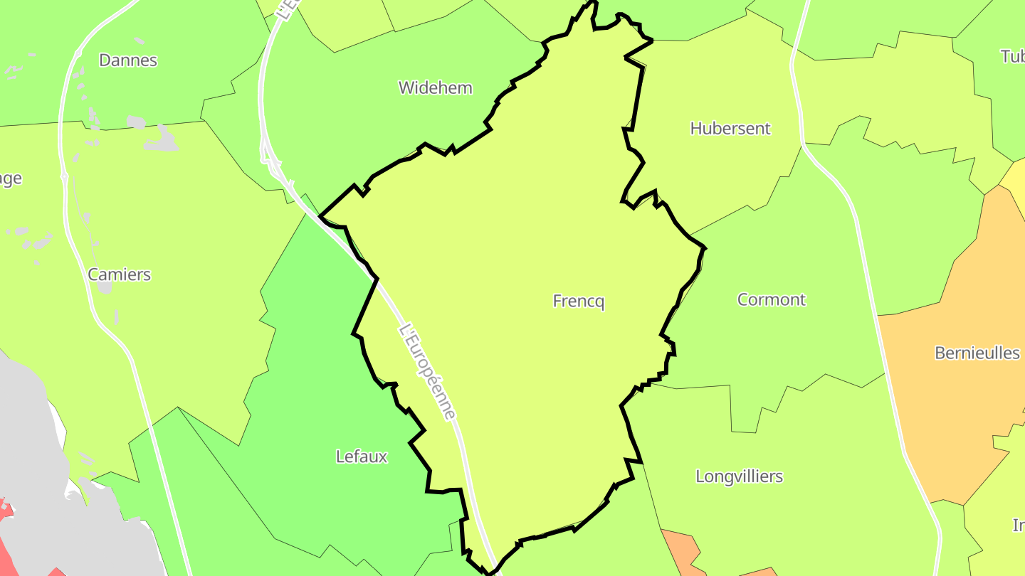 Carte des prix de l'immobilier Frencq