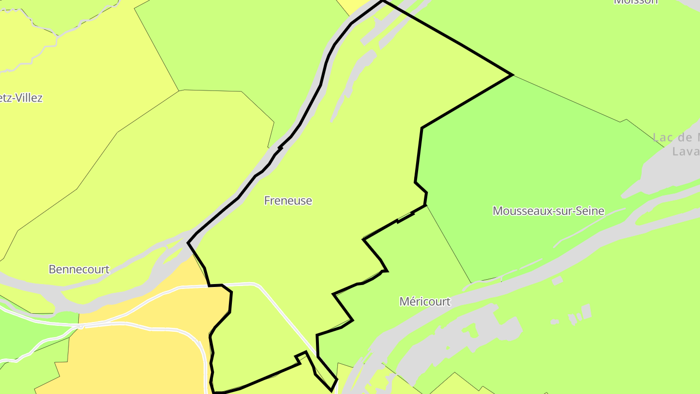 Carte des prix de l'immobilier Freneuse