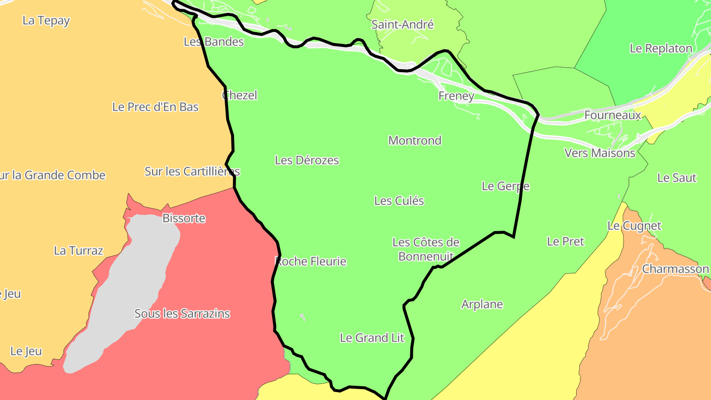 Carte des prix de l'immobilier Freney