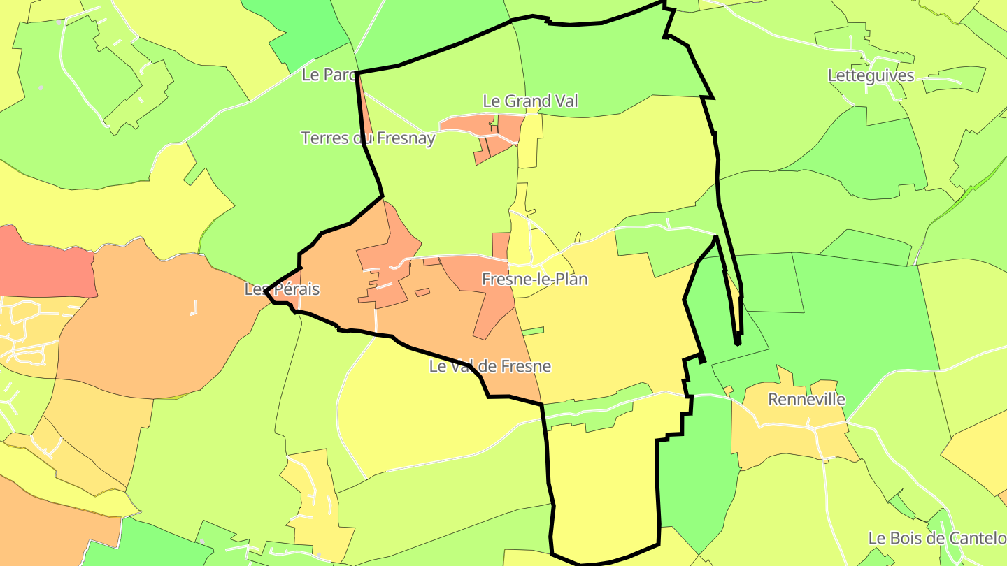 Carte des prix de l'immobilier Fresne-le-Plan