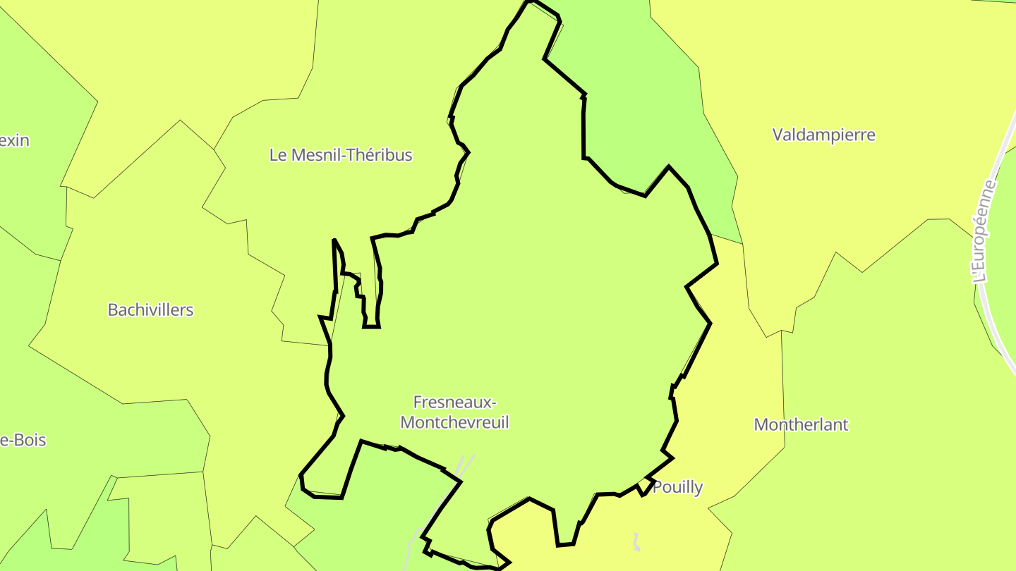 Carte des prix de l'immobilier Fresneaux-Montchevreuil