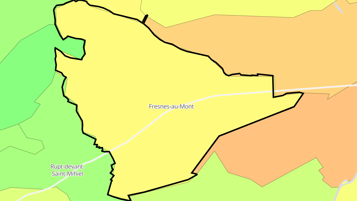 Carte des prix de l'immobilier Fresnes-au-Mont