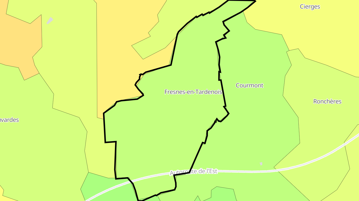 Carte des prix de l'immobilier Fresnes-en-Tardenois