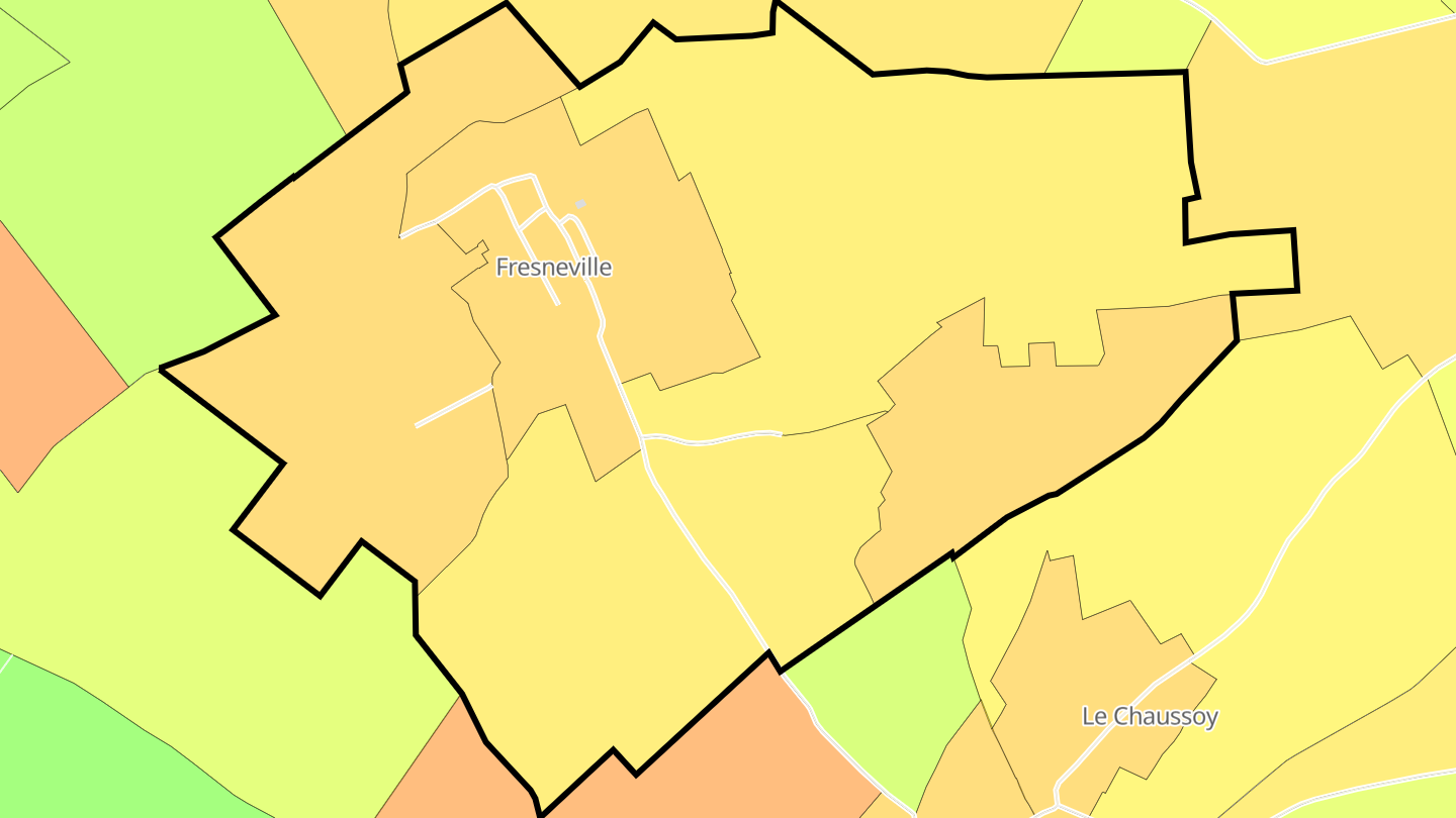 Carte des prix de l'immobilier Fresneville