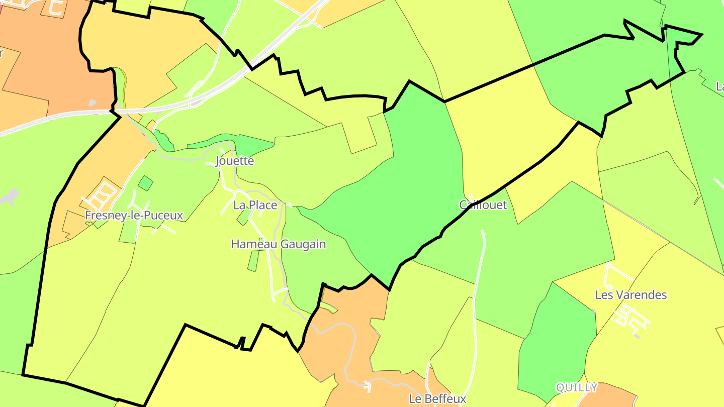 Carte des prix de l'immobilier Fresney-le-Puceux