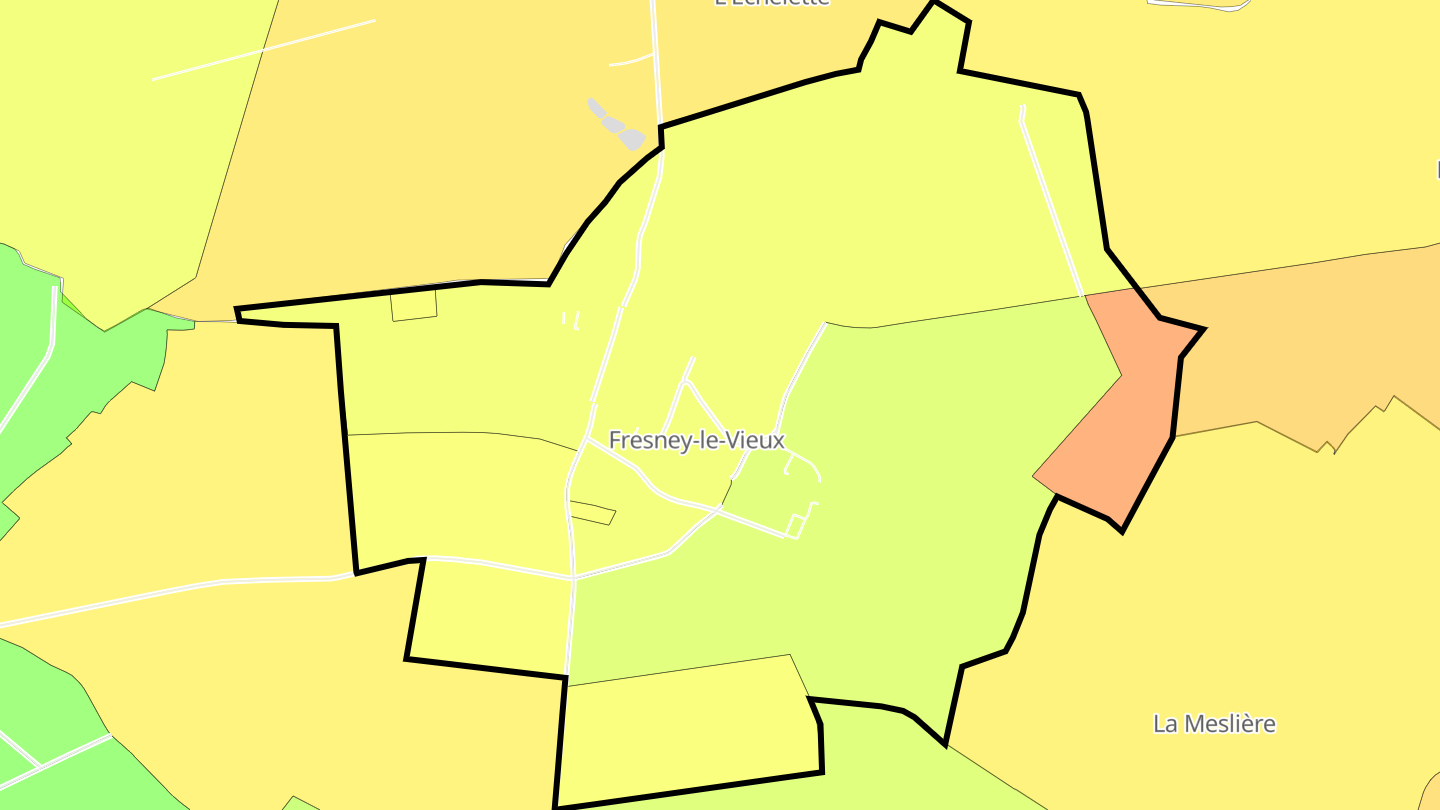Carte des prix de l'immobilier Fresney-le-Vieux