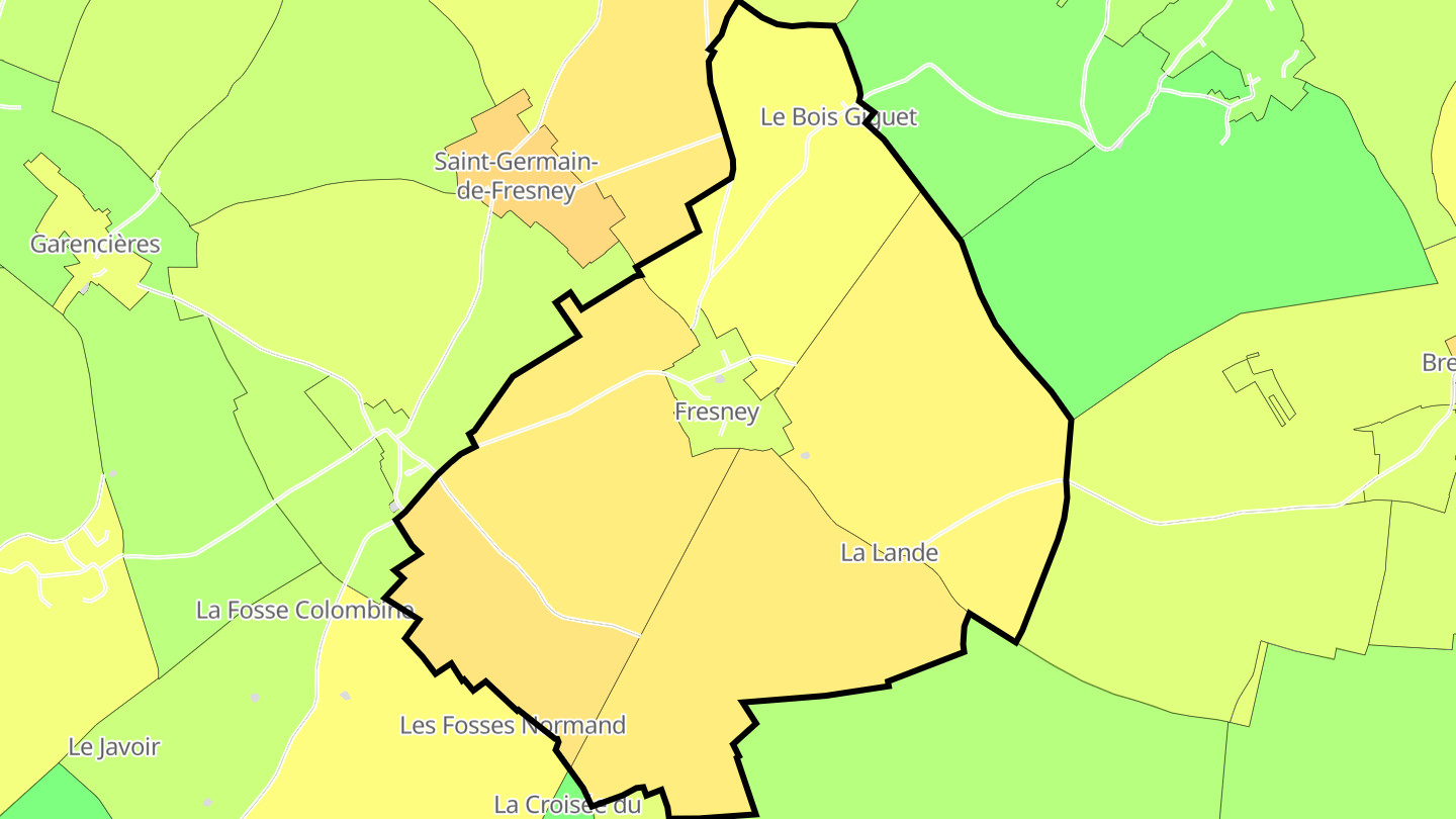 Carte des prix de l'immobilier Fresney