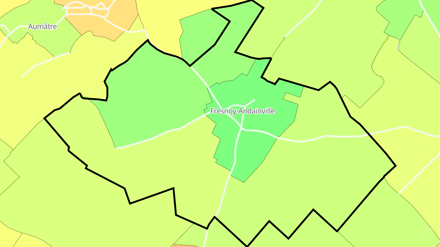 Carte des prix de l'immobilier Fresnoy-Andainville