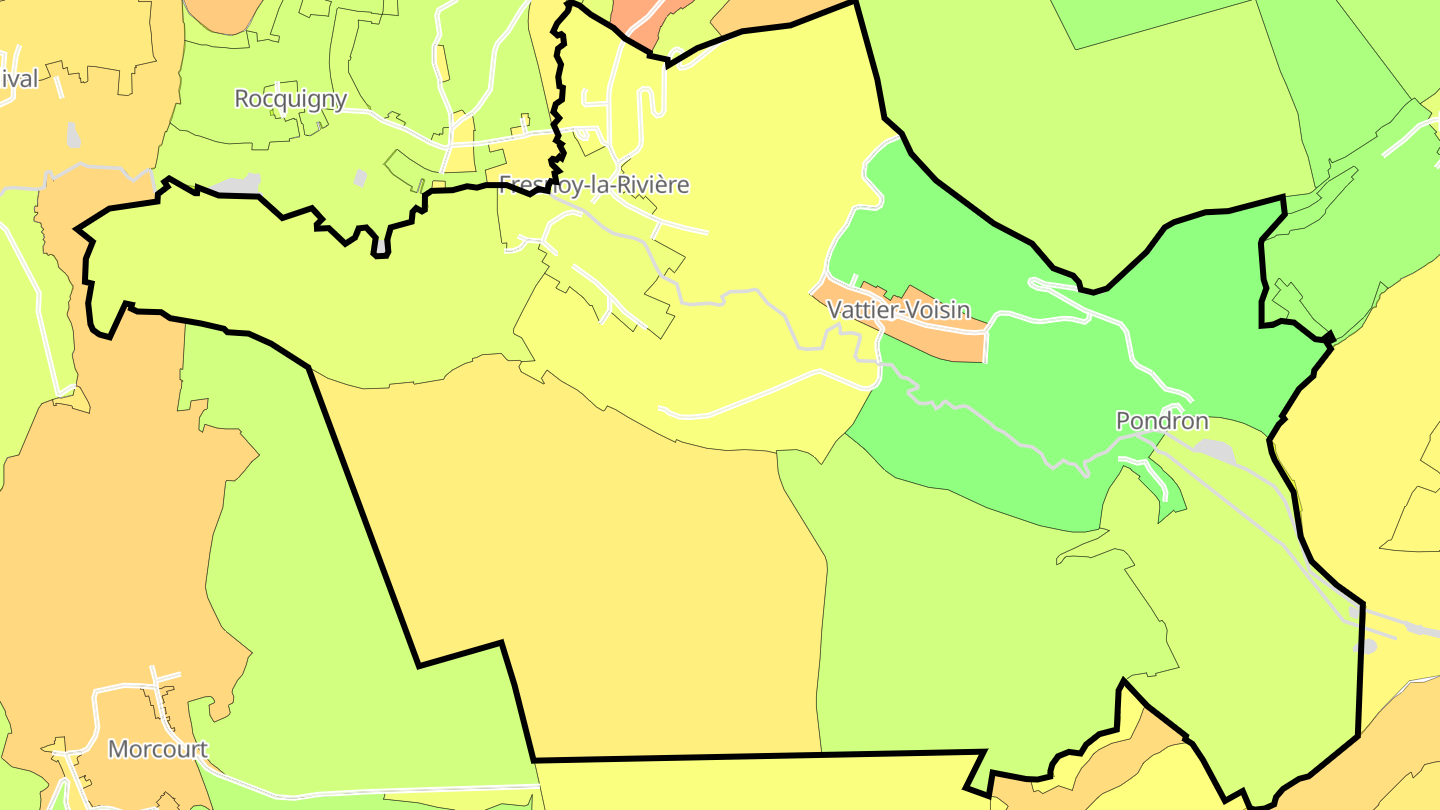 Carte des prix de l'immobilier Fresnoy-la-Rivière