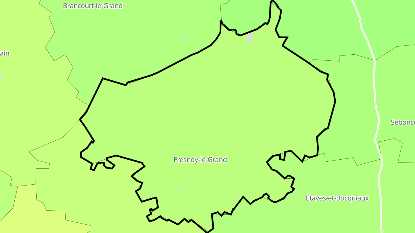 Carte des prix de l'immobilier Fresnoy-le-Grand