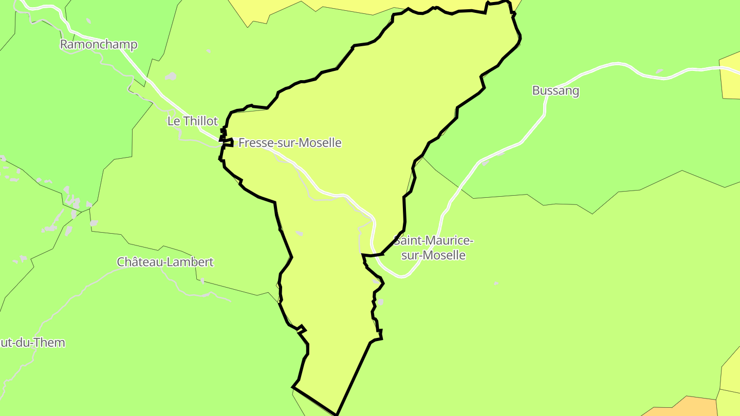 Carte des prix de l'immobilier Fresse-sur-Moselle