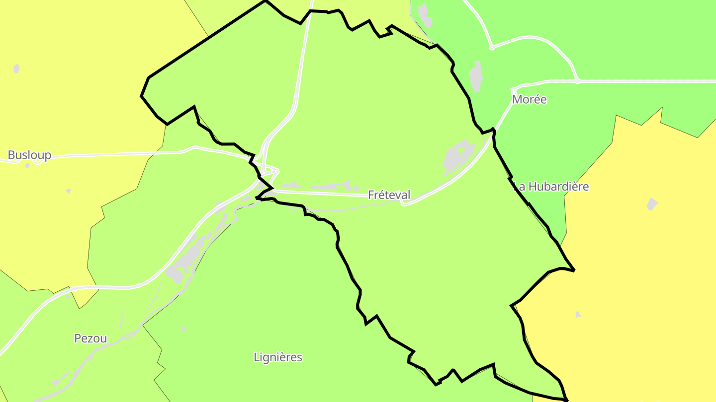 Carte des prix de l'immobilier Fréteval