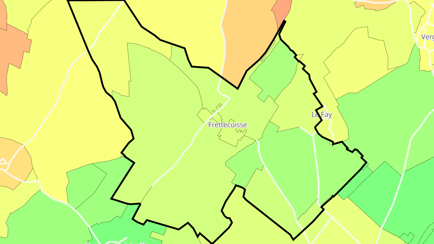 Carte des prix de l'immobilier Frettecuisse